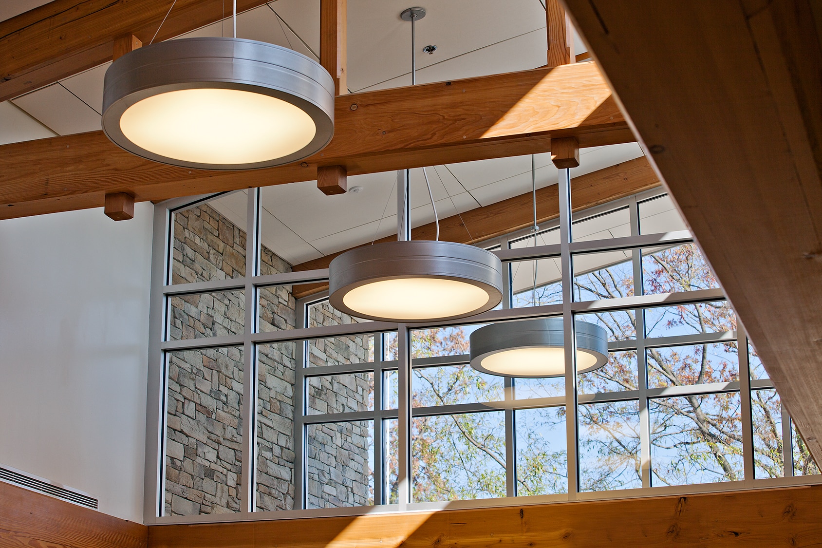 Lights on a ceiling