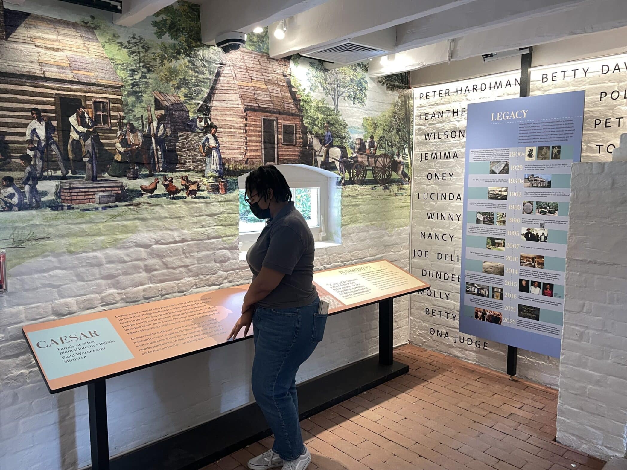 Woman in museum